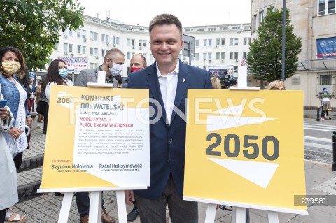 Konferencja Szymona Hołowni w Warszawie