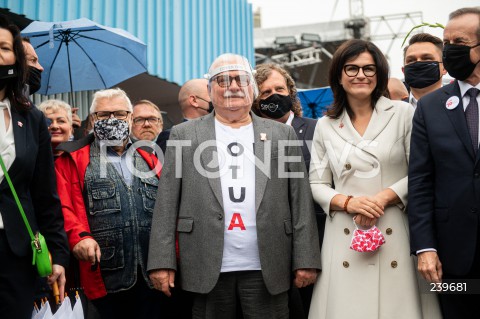  31.08.2020 GDANSK<br />
OBCHODY 40. ROCZNICY POROZUMIEN SIERPNIOWYCH W GDANSKU<br />
N/Z LECH WALESA ALEKSANDRA DULKIEWICZ<br />
 