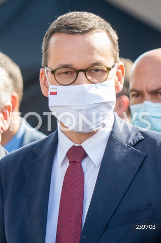  31.08.2020 GDANSK<br />
OBCHODY 40. ROCZNICY POROZUMIEN SIERPNIOWYCH W GDANSKU<br />
N/Z PREMIER MATEUSZ MORAWIECKI<br />
 