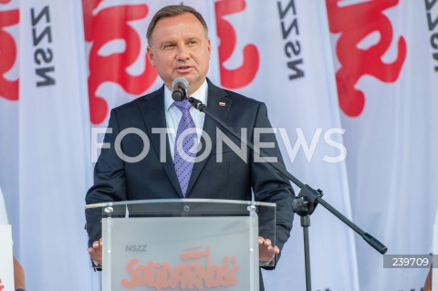  31.08.2020 GDANSK<br />
OBCHODY 40. ROCZNICY POROZUMIEN SIERPNIOWYCH W GDANSKU<br />
N/Z PREZYDENT RP ANDRZEJ DUDA<br />
 