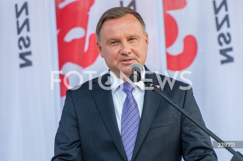  31.08.2020 GDANSK<br />
OBCHODY 40. ROCZNICY POROZUMIEN SIERPNIOWYCH W GDANSKU<br />
N/Z PREZYDENT RP ANDRZEJ DUDA<br />
 