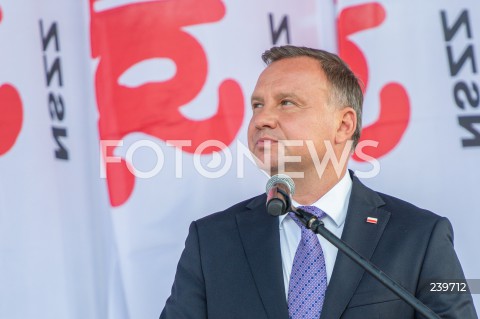  31.08.2020 GDANSK<br />
OBCHODY 40. ROCZNICY POROZUMIEN SIERPNIOWYCH W GDANSKU<br />
N/Z PREZYDENT RP ANDRZEJ DUDA<br />
 