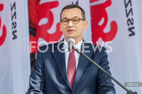  31.08.2020 GDANSK<br />
OBCHODY 40. ROCZNICY POROZUMIEN SIERPNIOWYCH W GDANSKU<br />
N/Z PREMIER MATEUSZ MORAWIECKI<br />
 