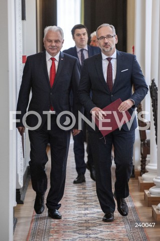  03.09.2020 WARSZAWA MZ<br />
KONFERENCJA W MINISTERSTWIE ZDROWIA<br />
N/Z ADAM NIEDZIELSKI WALDEMAR KRASKA WOJCIECH ANDRUSIEWICZ<br />
 