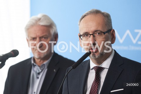  03.09.2020 WARSZAWA MZ<br />
KONFERENCJA W MINISTERSTWIE ZDROWIA<br />
N/Z ADAM NIEDZIELSKI ANDRZEJ HORBAN<br />
 