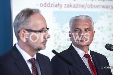  03.09.2020 WARSZAWA MZ<br />
KONFERENCJA W MINISTERSTWIE ZDROWIA<br />
N/Z ADAM NIEDZIELSKI WALDEMAR KRASKA<br />
 