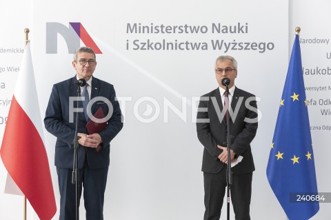  15.09.2020 WARSZAWA<br />
KONFERENCJA MINISTRA NAUKI I SZKOLNICTWA WYZSZEGO<br />
N/Z WOJCIECH MURDZEK ARKADIUSZ MEZYK<br />
 