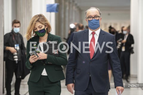  20.10.2020 WARSZAWA SEJM<br />
POSIEDZENIE SEJMU<br />
N/Z WLODZIMIERZ CZARZASTY MAGDALENA BIEJAT<br />
 