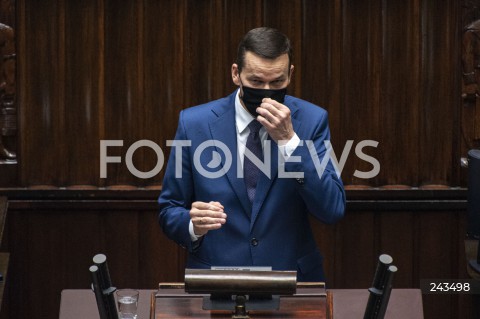  21.10.2020 WARSZAWA SEJM<br />
POSIEDZENIE SEJMU<br />
N/Z PREMIER MATEUSZ MORAWIECKI<br />
 