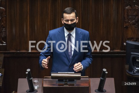  21.10.2020 WARSZAWA SEJM<br />
POSIEDZENIE SEJMU<br />
N/Z PREMIER MATEUSZ MORAWIECKI<br />
 