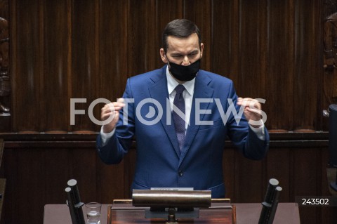  21.10.2020 WARSZAWA SEJM<br />
POSIEDZENIE SEJMU<br />
N/Z PREMIER MATEUSZ MORAWIECKI<br />
 