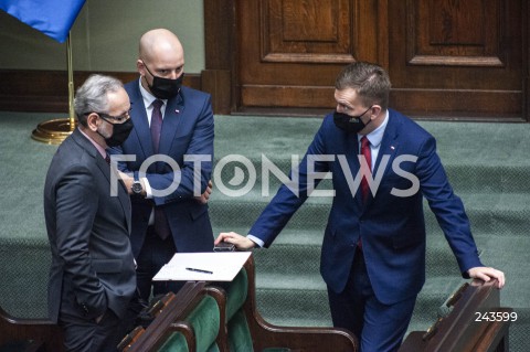  21.10.2020 WARSZAWA SEJM<br />
POSIEDZENIE SEJMU<br />
N/Z ADAM NIEDZIELSKI LUKASZ SCHREIBER SLAWOMIR GADOMSKI<br />
 