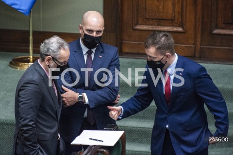  21.10.2020 WARSZAWA SEJM<br />
POSIEDZENIE SEJMU<br />
N/Z ADAM NIEDZIELSKI LUKASZ SCHREIBER SLAWOMIR GADOMSKI<br />
 