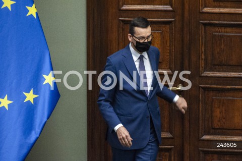  21.10.2020 WARSZAWA SEJM<br />
POSIEDZENIE SEJMU<br />
N/Z PREMIER MATEUSZ MORAWIECKI<br />
 