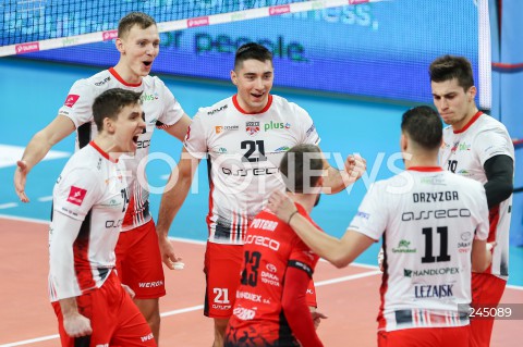  17.11.2020 RZESZOW <br />
SIATKOWKA MEZCZYZN <br />
PLUSLIGA SEZON 2020/2021 <br />
PLUS LIGA POLISH MEN VOLLEYBALL LEAGUE <br />
MECZ ASSECO RESOVIA - SLEPSK MALOW SUWALKI <br />
N/Z KAROL BUTRYN TIMO TAMMEMAAD24 KLEMEN CEBULJ RADOSC EMOCJE <br />
 