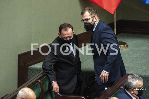  09.12.2020 WARSZAWA SEJM<br />
POSIEDZENIE SEJMU<br />
N/Z MARIUSZ KAMINSKI GRZEGORZ PUDA<br />
 