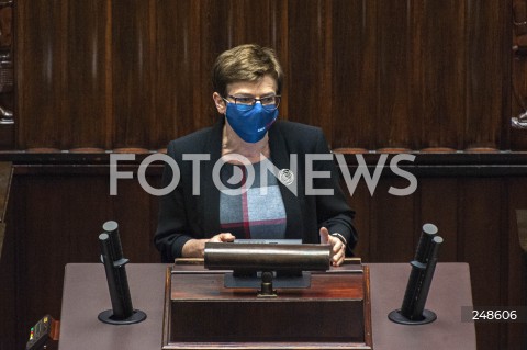  21.01.2021 WARSZAWA SEJM<br />
POSIEDZENIE SEJMU<br />
N/Z KRYSTYNA SZUMILAS<br />
 