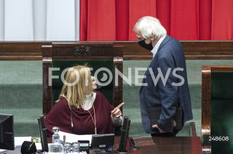  21.01.2021 WARSZAWA SEJM<br />
POSIEDZENIE SEJMU<br />
N/Z RYSZARD TERLECKI MALGORZATA GOSIEWSKA<br />
 