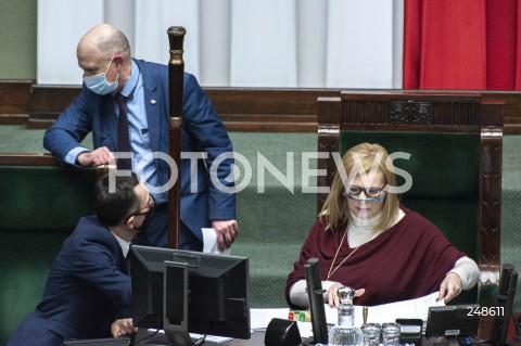  21.01.2021 WARSZAWA SEJM<br />
POSIEDZENIE SEJMU<br />
N/Z WALDEMAR ANDZEL MALGORZATA GOSIEWSKA<br />
 