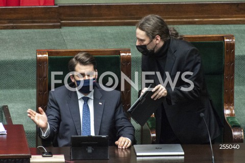  04.05.2021 WARSZAWA SEJM<br />
POSIEDZENIE SEJMU<br />
N/Z DANIEL MILEWSKI DOBROMIR SOSNIERZ<br />
 