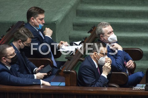  04.05.2021 WARSZAWA SEJM<br />
POSIEDZENIE SEJMU<br />
N/Z ZBIGNIEW ZIOBRO PIOTR GLINSKI PREMIER MATEUSZ MORAWIECKI<br />
 