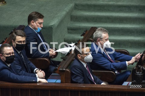  04.05.2021 WARSZAWA SEJM<br />
POSIEDZENIE SEJMU<br />
N/Z ZBIGNIEW ZIOBRO PIOTR GLINSKI PREMIER MATEUSZ MORAWIECKI<br />
 