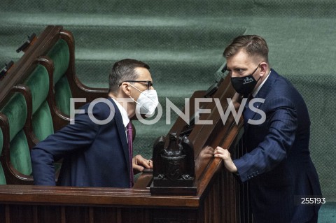  04.05.2021 WARSZAWA SEJM<br />
POSIEDZENIE SEJMU<br />
N/Z PREMIER MATEUSZ MORAWIECKI LUKASZ SCHREIBER<br />
 