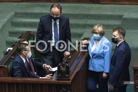  04.05.2021 WARSZAWA SEJM<br />
POSIEDZENIE SEJMU<br />
N/Z PREMIER MATEUSZ MORAWIECKI KONRAD SZYMANSKI LUKASZ SCHREIBER BARBARA BARTUS<br />
 