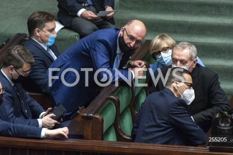  04.05.2021 WARSZAWA SEJM<br />
POSIEDZENIE SEJMU<br />
N/Z ZBIGNIEW ZIOBRO PIOTR WAWRZYK HENRYK KOWALCZYK PREMIER MATEUSZ MORAWIECKI BARBARA BARTUS<br />
 