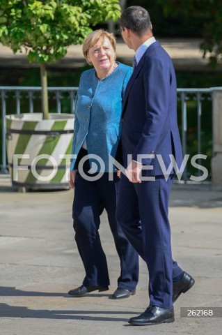  11.09.2021 WARSZAWA<br />
WIZYTA KANCLERZ NIEMIEC ANGELI MERKEL W WARSZAWIE<br />
GERMAN CHANCELLOR ANGELA MERKEL IS VISITING THE POLISH CAPITAL<br />
N/Z PREMIER MATEUSZ MORAWIECKI ANGELA MERKEL<br />
 