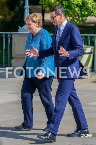  11.09.2021 WARSZAWA<br />
WIZYTA KANCLERZ NIEMIEC ANGELI MERKEL W WARSZAWIE<br />
GERMAN CHANCELLOR ANGELA MERKEL IS VISITING THE POLISH CAPITAL<br />
N/Z ANGELA MERKEL PREMIER MATEUSZ MORAWIECKI<br />
 