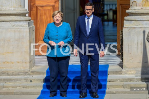  11.09.2021 WARSZAWA<br />
WIZYTA KANCLERZ NIEMIEC ANGELI MERKEL W WARSZAWIE<br />
GERMAN CHANCELLOR ANGELA MERKEL IS VISITING THE POLISH CAPITAL<br />
N/Z ANGELA MERKEL PREMIER MATEUSZ MORAWIECKI<br />
 