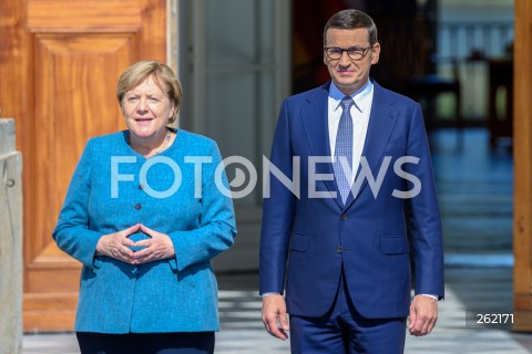  11.09.2021 WARSZAWA<br />
WIZYTA KANCLERZ NIEMIEC ANGELI MERKEL W WARSZAWIE<br />
GERMAN CHANCELLOR ANGELA MERKEL IS VISITING THE POLISH CAPITAL<br />
N/Z ANGELA MERKEL PREMIER MATEUSZ MORAWIECKI<br />
 