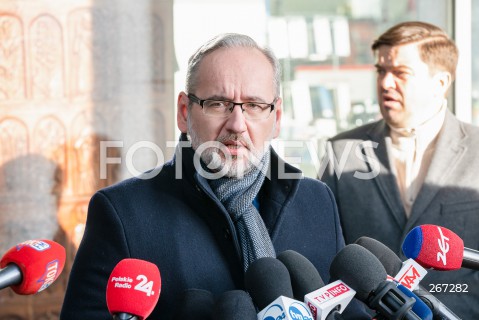  07.01.2022 WARSZAWA<br />
BRIEFING PRASOWY MINISTRA ZDROWIA PO PRZYJECIU TRZECIEJ PRZYPOMINAJACEJ DAWKI SZCZEPIONKI<br />
N/Z ADAM NIEDZIELSKI WOJCIECH ANDRUSIEWICZ <br />
 