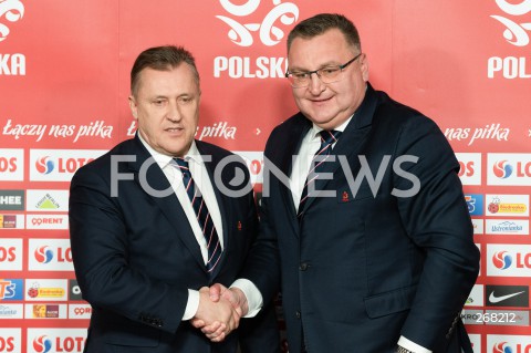 Prezentacja nowego selekcjonera reprezentacji Polski w piłce nożnej w Warszawie