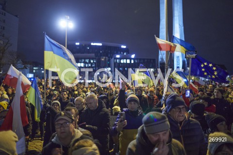 Protest poparcia dla Ukrainy w Gdańsku