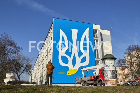 Mural solidarności z Ukrainą w Gdańsku
