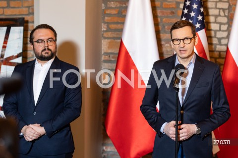  05.03.2022 RZESZOW<br />
KONFERENCJA PRASOWA PREMIERA MATEUSZA MORAWIECKIEGO PO SPOTKANIU Z SEKRETARZEM GENERALNYM USA ANTONYM BLINKENEM W RZESZOWIE <br />
<br />
Press conference of Prime Minister Mateusz Morawiecki after meeting with US Secretary of State Antony Blinken in Rzeszow, Poland<br />
<br />
N/Z PREMIER MATEUSZ MORAWIECKI PAWEL JABLONSKI <br />
<br />
 