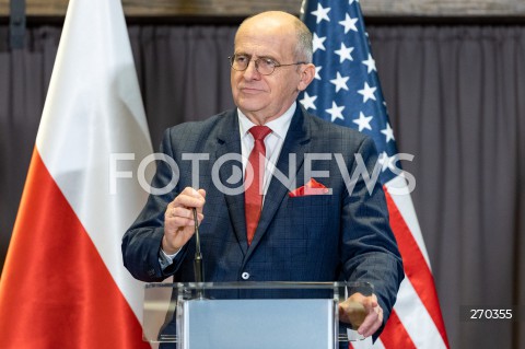  05.03.2022 RZESZOW<br />KONFERENCJA SEKRETARZA STANU USA ANTONY BLINKENA I MINISTRA SPRAW ZAGRANICZNYCH ZBIGNIEWA RAU W RZESZOWIE <br /><br />Press conference of US Secretary of State Antony Blinken and Polish Foreign Minister Zbigniew Rau in Rzeszow, Poland<br /><br />N/Z ZBIGNIEW RAU <br /><br /> 