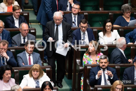  22.07.2022 WARSZAWA<br />
59 POSIEDZENIE SEJMU<br />
N/Z JAROSLAW KACZYNSKI<br />
FOT. MARCIN BANASZKIEWICZ/FOTONEWS  