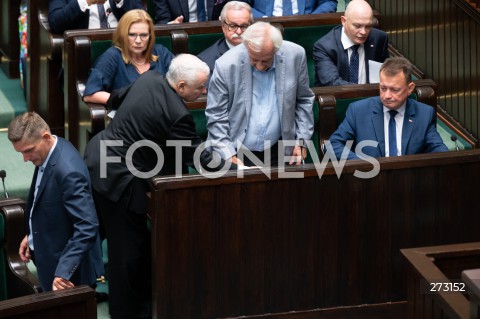  22.07.2022 WARSZAWA<br />
59 POSIEDZENIE SEJMU<br />
N/Z JAROSLAW KACZYNSKI RYSZARD TERLECKI MARIUSZ BLASZCZAK<br />
FOT. MARCIN BANASZKIEWICZ/FOTONEWS  