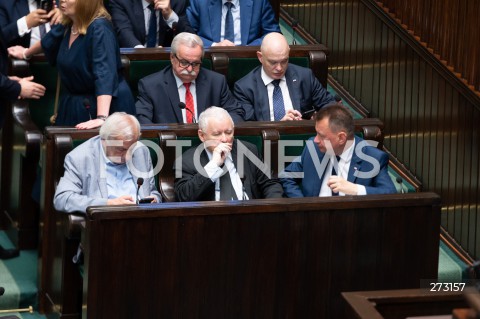  22.07.2022 WARSZAWA<br />
59 POSIEDZENIE SEJMU<br />
N/Z JAROSLAW KACZYNSKI RYSZARD TERLECKI MARIUSZ BLASZCZAK<br />
FOT. MARCIN BANASZKIEWICZ/FOTONEWS  