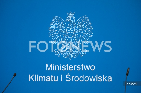  16.08.2022 WARSZAWA<br />
KONFERENCJA PRASOWA MINISTER KLIMATU ANNY MOSKWY W WARSZAWIE<br />
N/Z MINISTERSTWO KLIMATU I SRODOWISKA PLANSZA ILUSTRACYJNA<br />
FOT. MARCIN BANASZKIEWICZ/FOTONEWS  