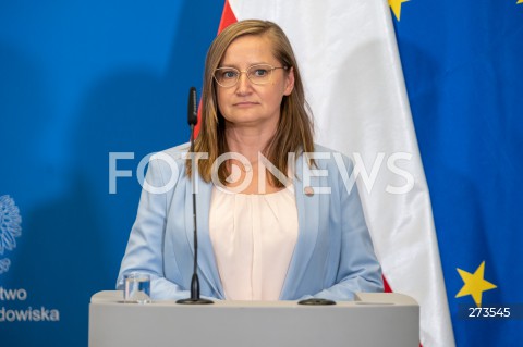  16.08.2022 WARSZAWA<br />
KONFERENCJA PRASOWA MINISTER KLIMATU ANNY MOSKWY W WARSZAWIE<br />
N/Z MAGDA GOSK<br />
FOT. MARCIN BANASZKIEWICZ/FOTONEWS  