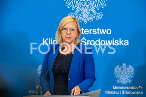  16.08.2022 WARSZAWA<br />
KONFERENCJA PRASOWA MINISTER KLIMATU ANNY MOSKWY W WARSZAWIE<br />
N/Z ANNA MOSKWA<br />
FOT. MARCIN BANASZKIEWICZ/FOTONEWS  