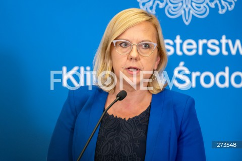  16.08.2022 WARSZAWA<br />
KONFERENCJA PRASOWA MINISTER KLIMATU ANNY MOSKWY W WARSZAWIE<br />
N/Z ANNA MOSKWA<br />
FOT. MARCIN BANASZKIEWICZ/FOTONEWS  