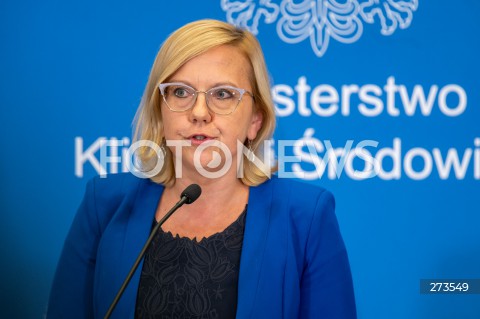  16.08.2022 WARSZAWA<br />
KONFERENCJA PRASOWA MINISTER KLIMATU ANNY MOSKWY W WARSZAWIE<br />
N/Z ANNA MOSKWA<br />
FOT. MARCIN BANASZKIEWICZ/FOTONEWS  