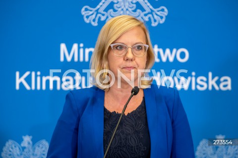  16.08.2022 WARSZAWA<br />
KONFERENCJA PRASOWA MINISTER KLIMATU ANNY MOSKWY W WARSZAWIE<br />
N/Z ANNA MOSKWA<br />
FOT. MARCIN BANASZKIEWICZ/FOTONEWS  