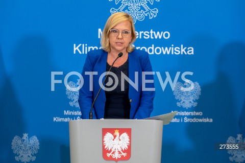  16.08.2022 WARSZAWA<br />
KONFERENCJA PRASOWA MINISTER KLIMATU ANNY MOSKWY W WARSZAWIE<br />
N/Z ANNA MOSKWA<br />
FOT. MARCIN BANASZKIEWICZ/FOTONEWS  