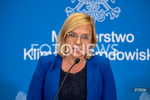  16.08.2022 WARSZAWA<br />
KONFERENCJA PRASOWA MINISTER KLIMATU ANNY MOSKWY W WARSZAWIE<br />
N/Z ANNA MOSKWA<br />
FOT. MARCIN BANASZKIEWICZ/FOTONEWS  